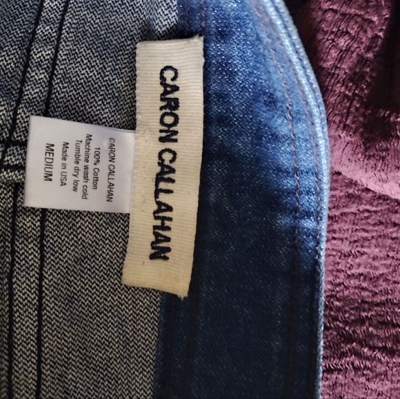 CARON CALLAHAN Emily Blue Cotton Denim Pants M - Picture 8 of 8